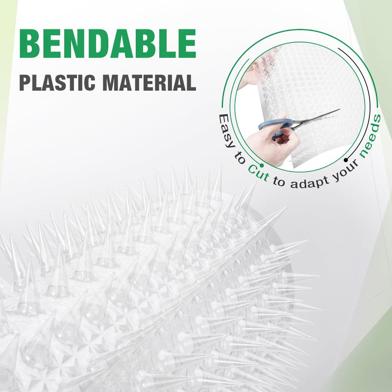 Zipcase 8 Pack Cat Repellent Deterrent Outdoor Scat Mat with Tape for Cats, Dogs, Pests Covers 12 Sq.ft (1728 Sq.in), 16 x 13 Inchesï¼Œ8 Pack - Image 4